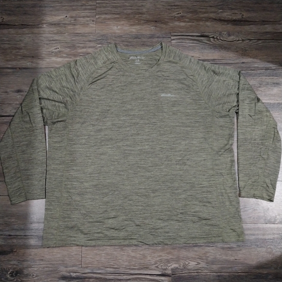 Eddie Bauer Resolution Long Sleeve T-shirt Mens Size 3XL Green Gray Shirt - Picture 8 of 12